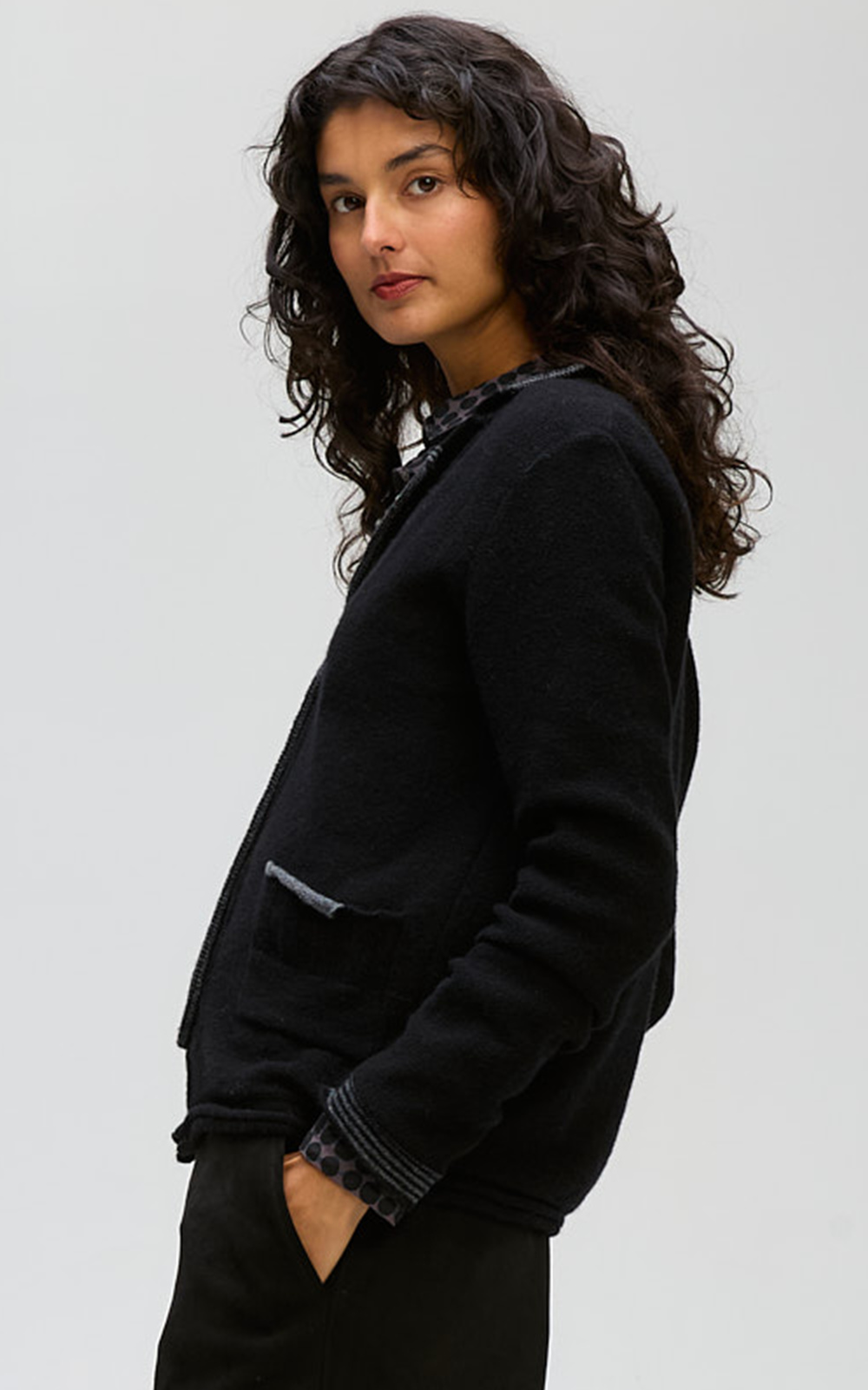 Collared Cardi product photo.