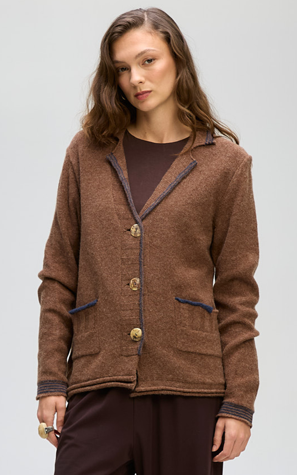 Collared Cardi product photo.