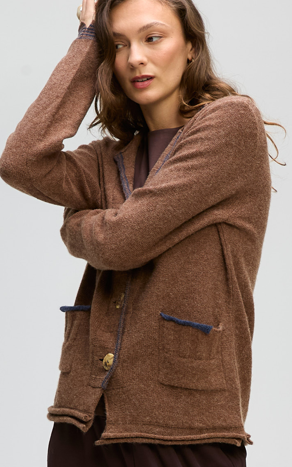 Collared Cardi product photo.