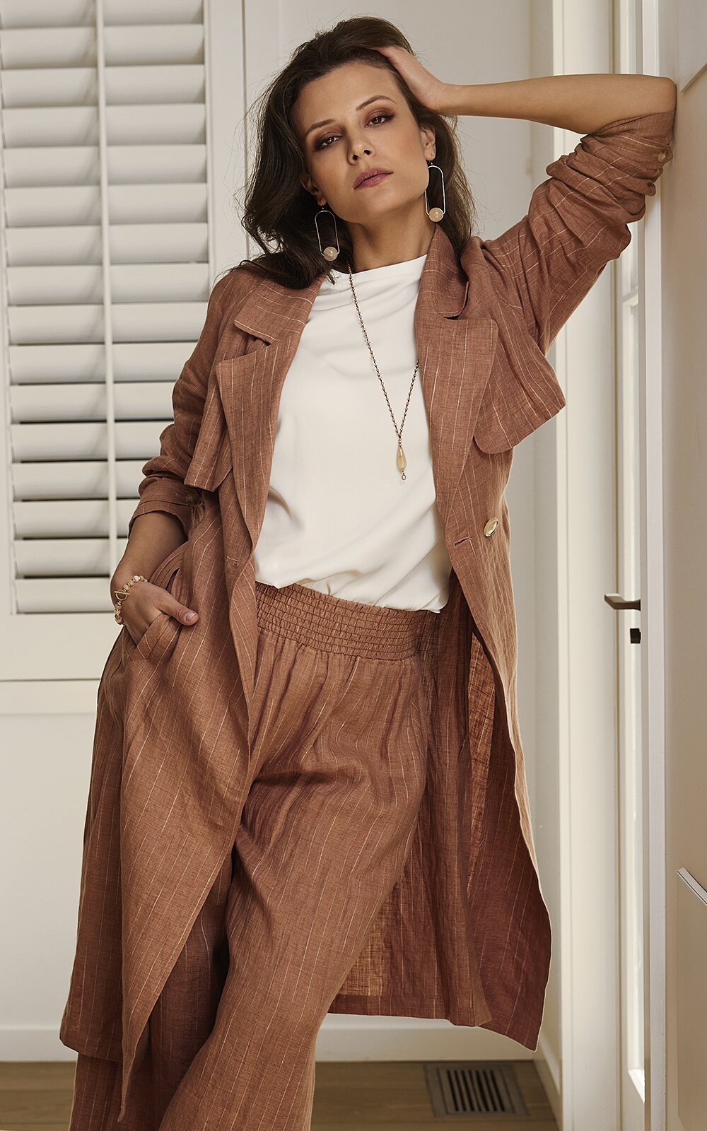 Chianti Trench Coat product photo.
