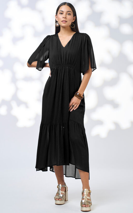 Zora Midi Dress product photo.