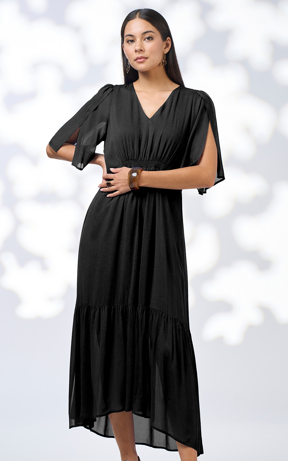 Zora Midi Dress product photo.