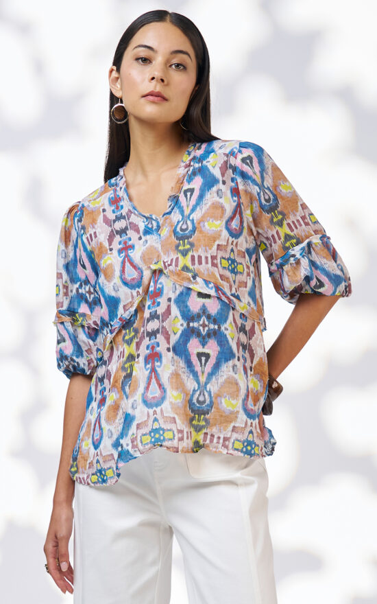 Tia Blouse product photo.