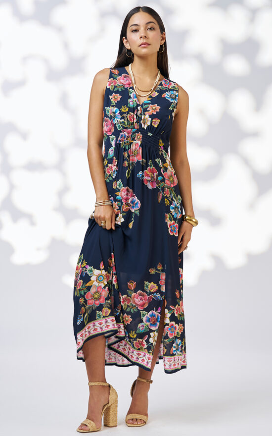 Mystic Rose Midi Dress product photo.