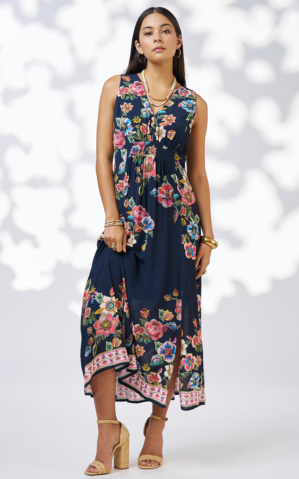 Mystic Rose Midi Dress product photo.
