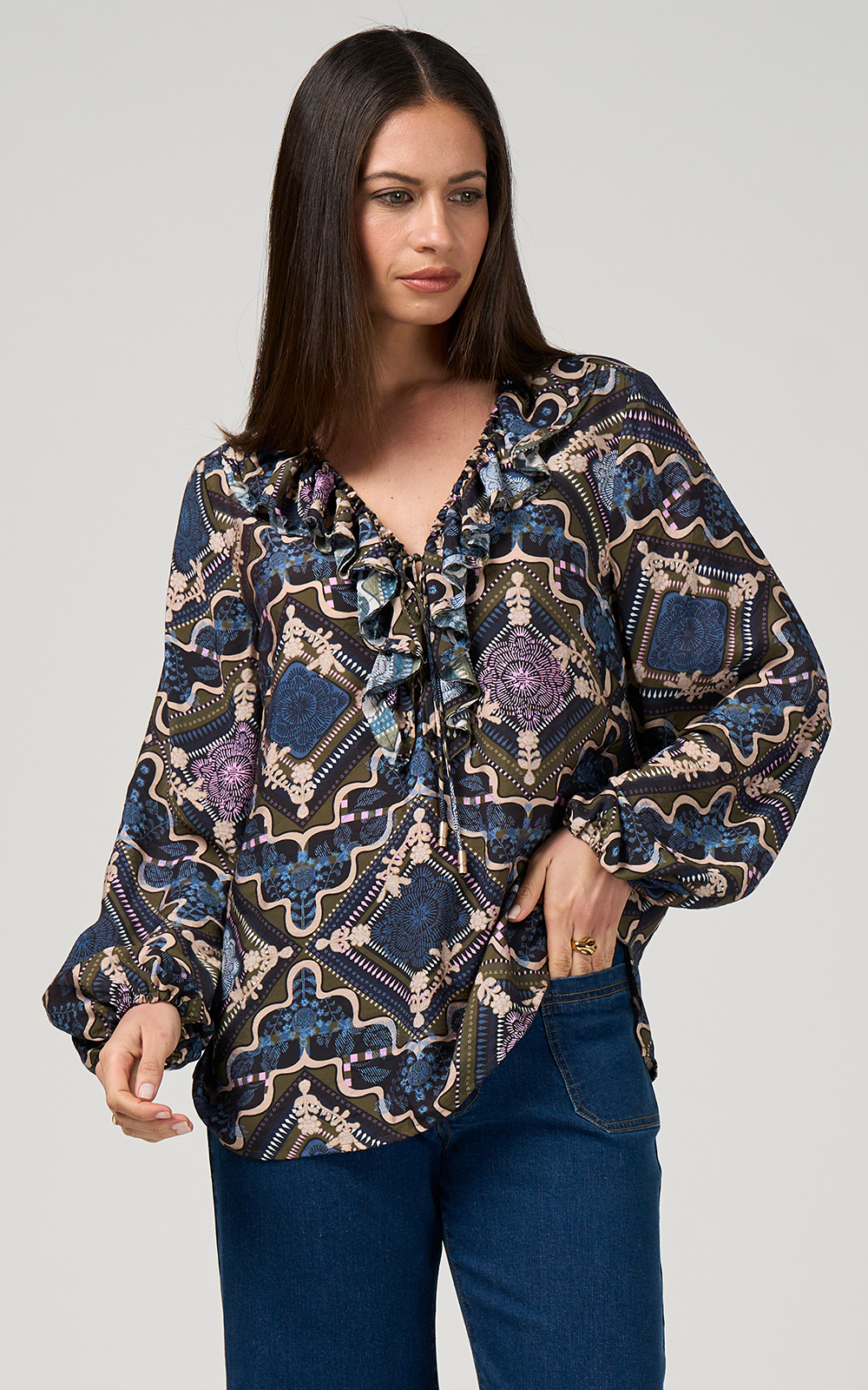 Regalia Blouse product photo.