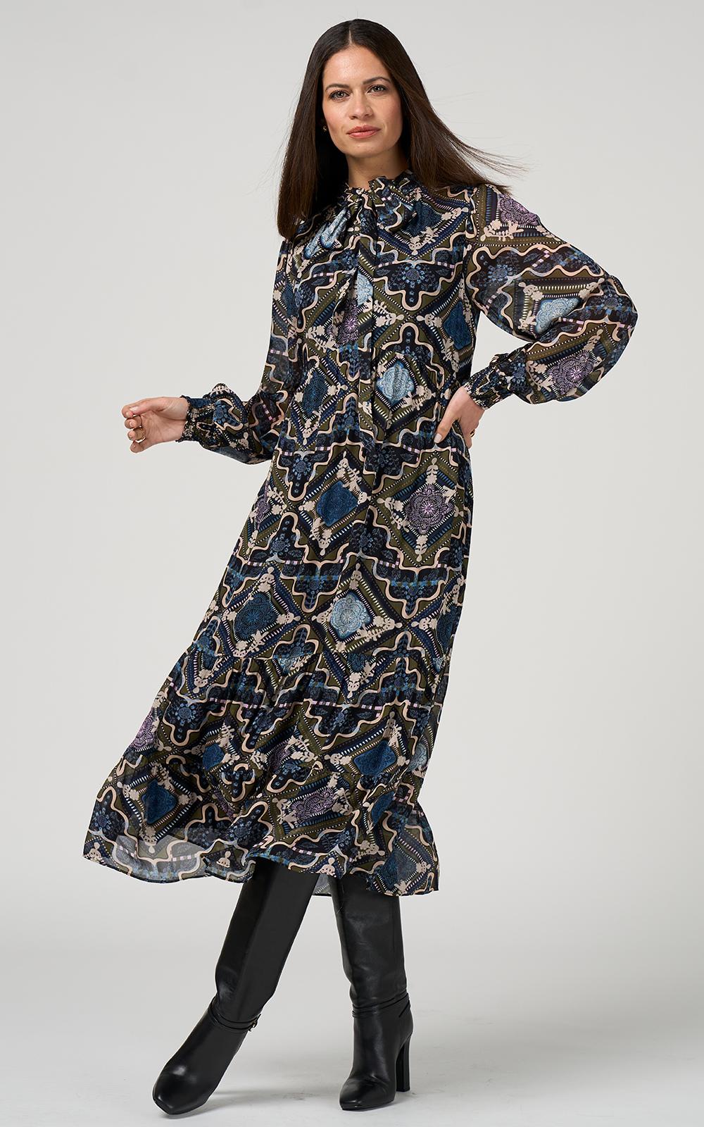 Regalia Midi Dress product photo.