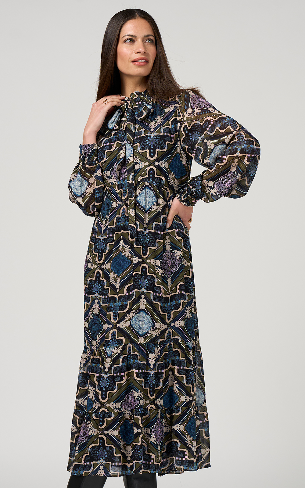 Regalia Midi Dress product photo.
