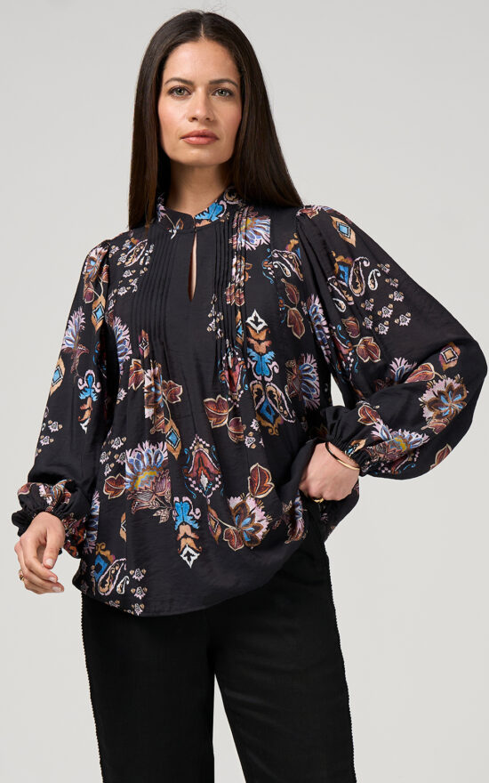 Gilded Lotus Blouse product photo.