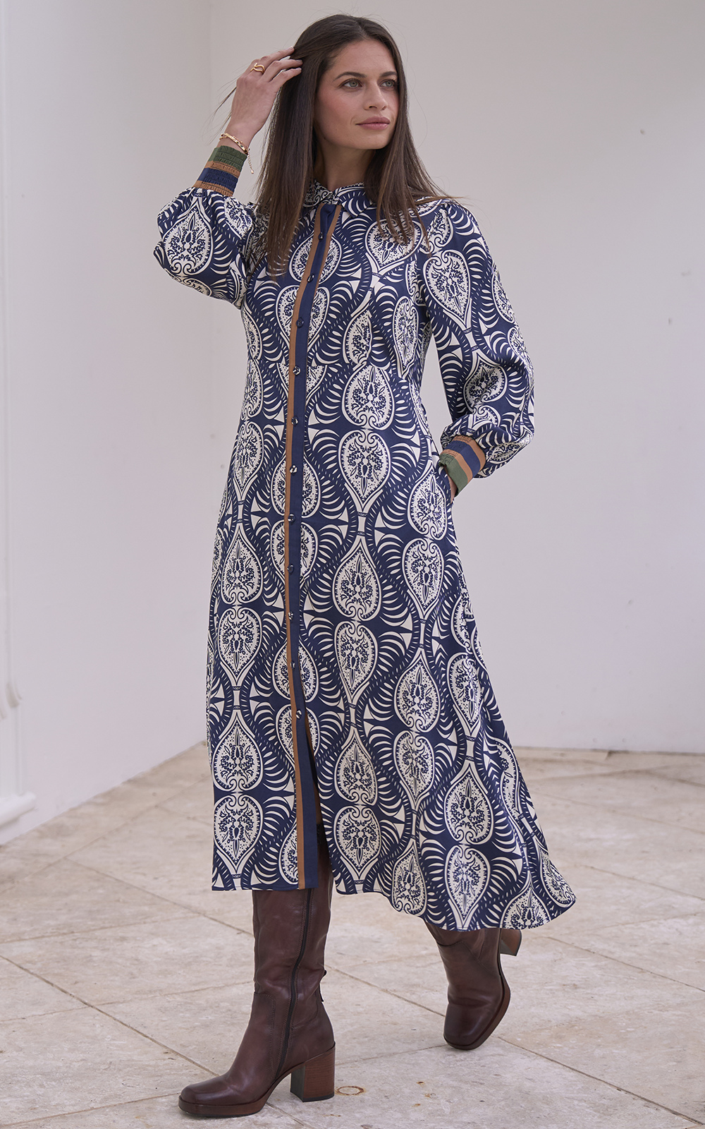 Opaline Shirt Dress product photo.