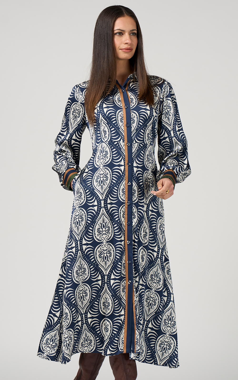 Opaline Shirt Dress product photo.