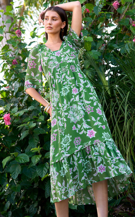 Aisha Midi Dress product photo.