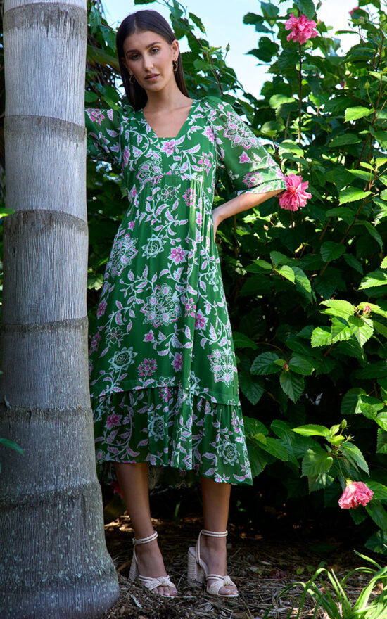 Aisha Midi Dress product photo.