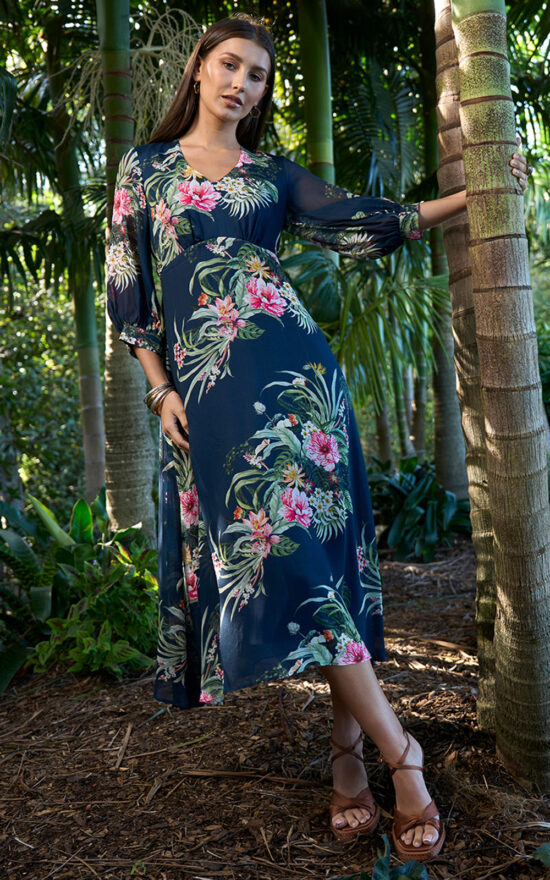 Ayana Midi Dress product photo.