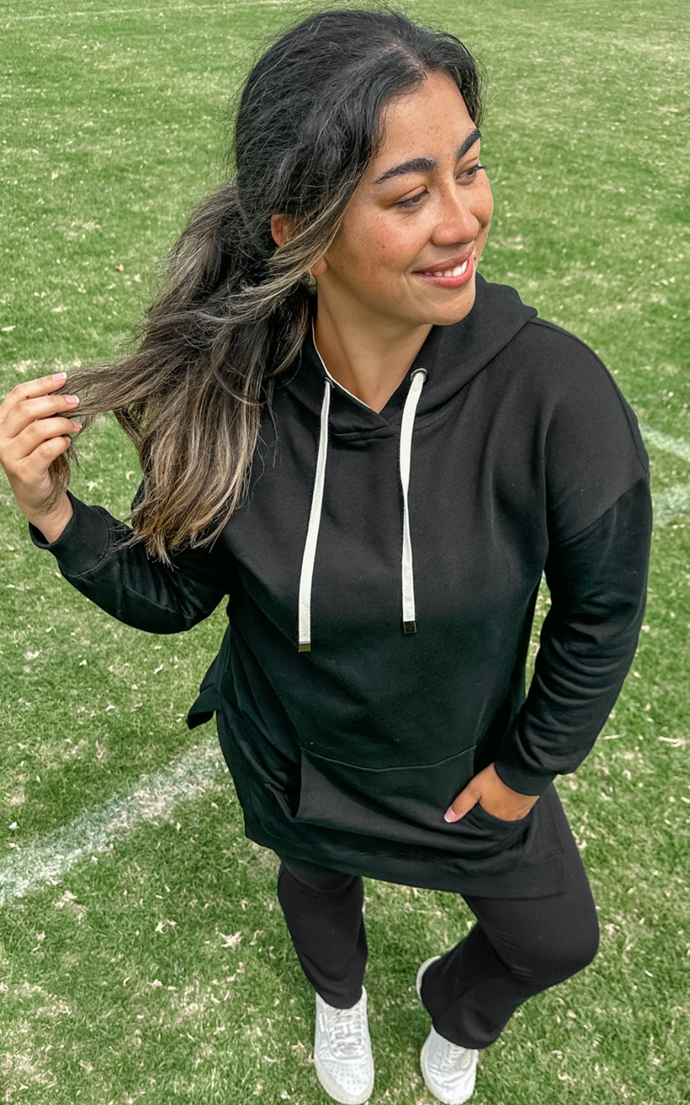 Cozy Up Longline Hoodie product photo.