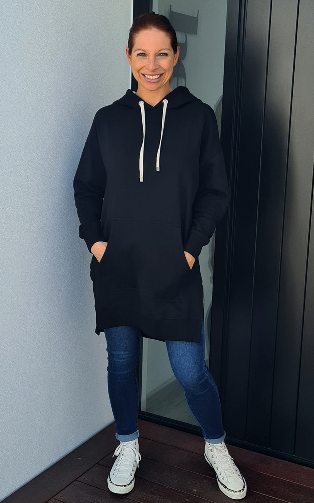 Cozy Up Longline Hoodie product photo.