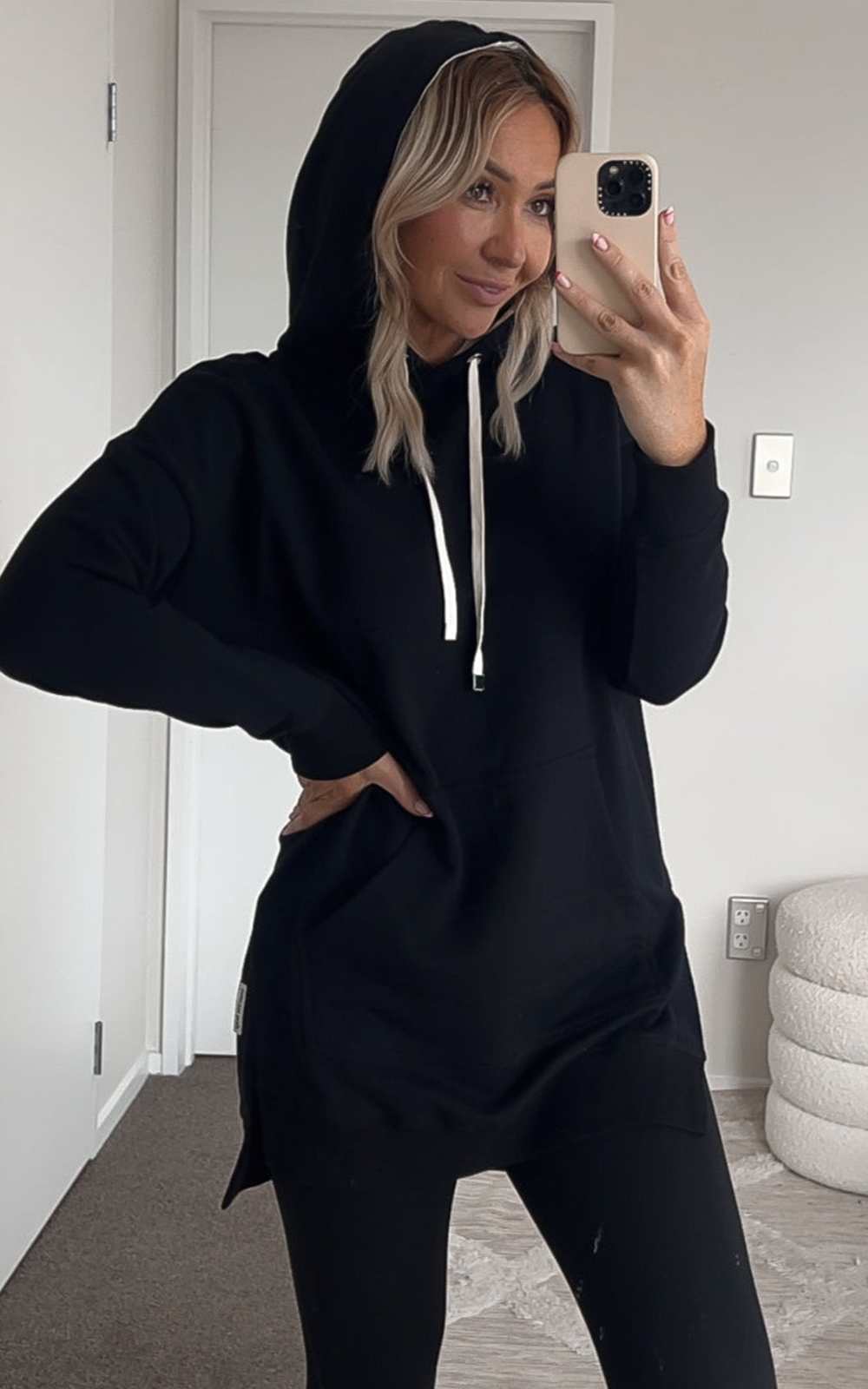 Cozy Up Longline Hoodie product photo.