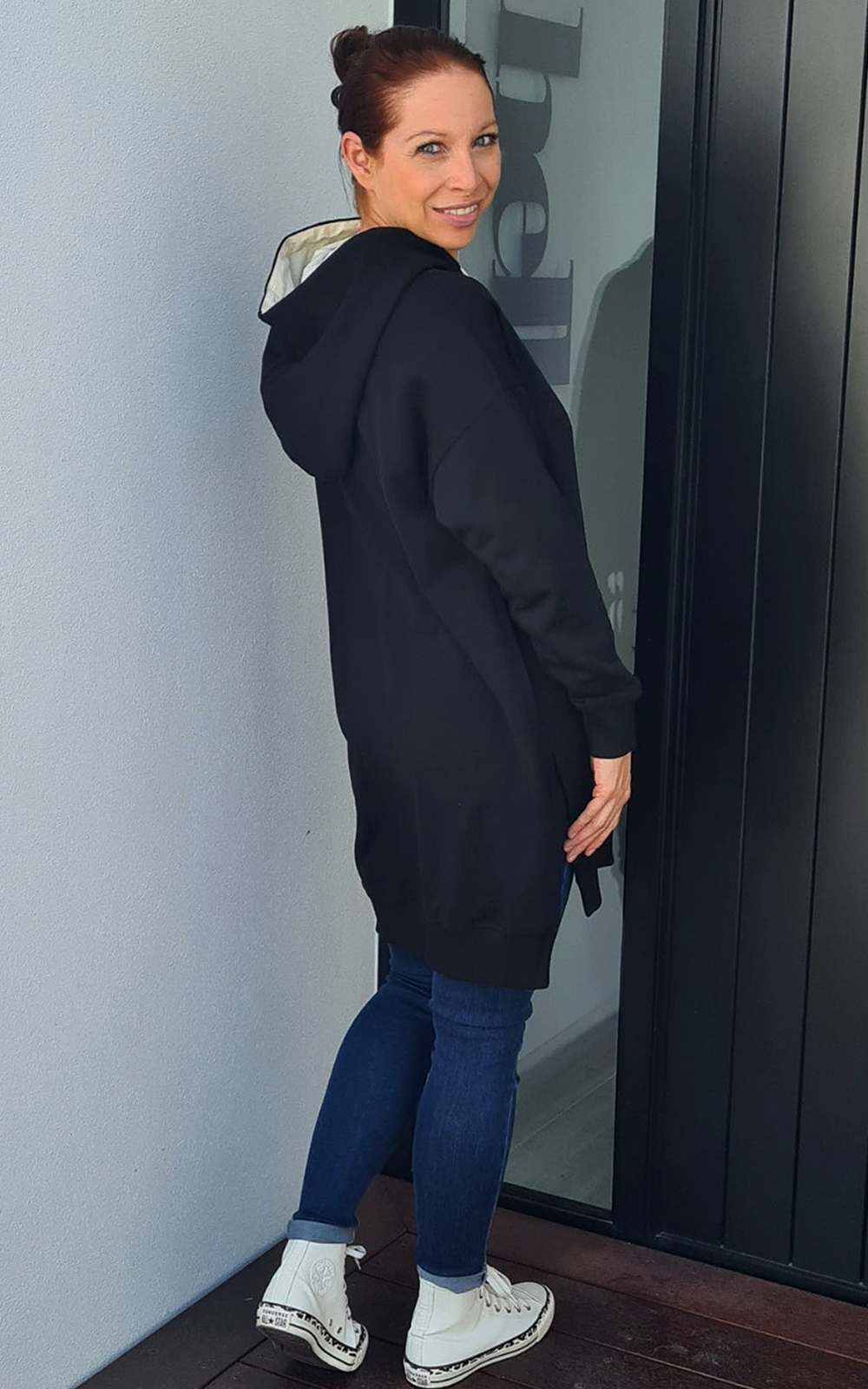 Cozy Up Longline Hoodie product photo.