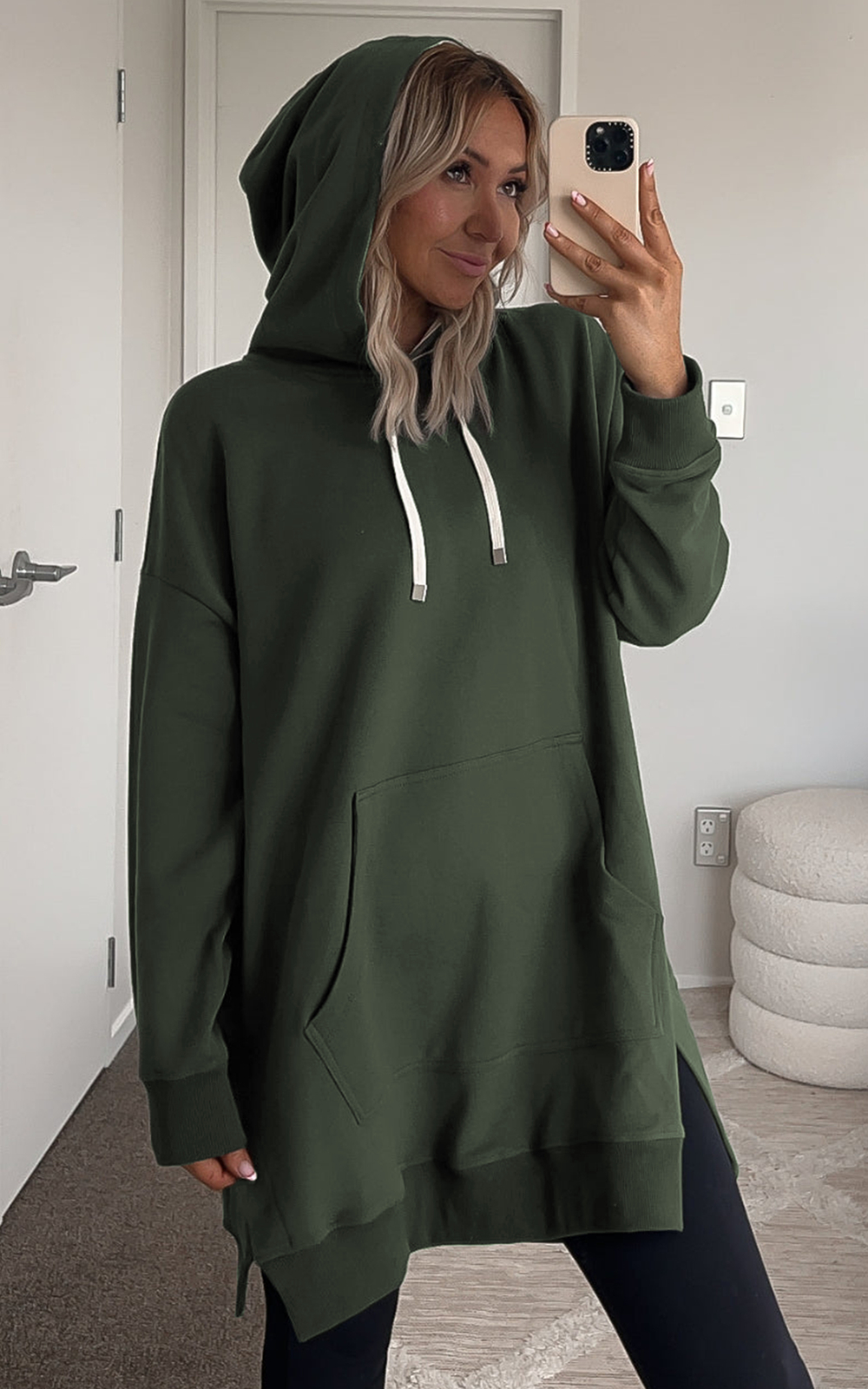 Cozy Up Longline Hoodie product photo.
