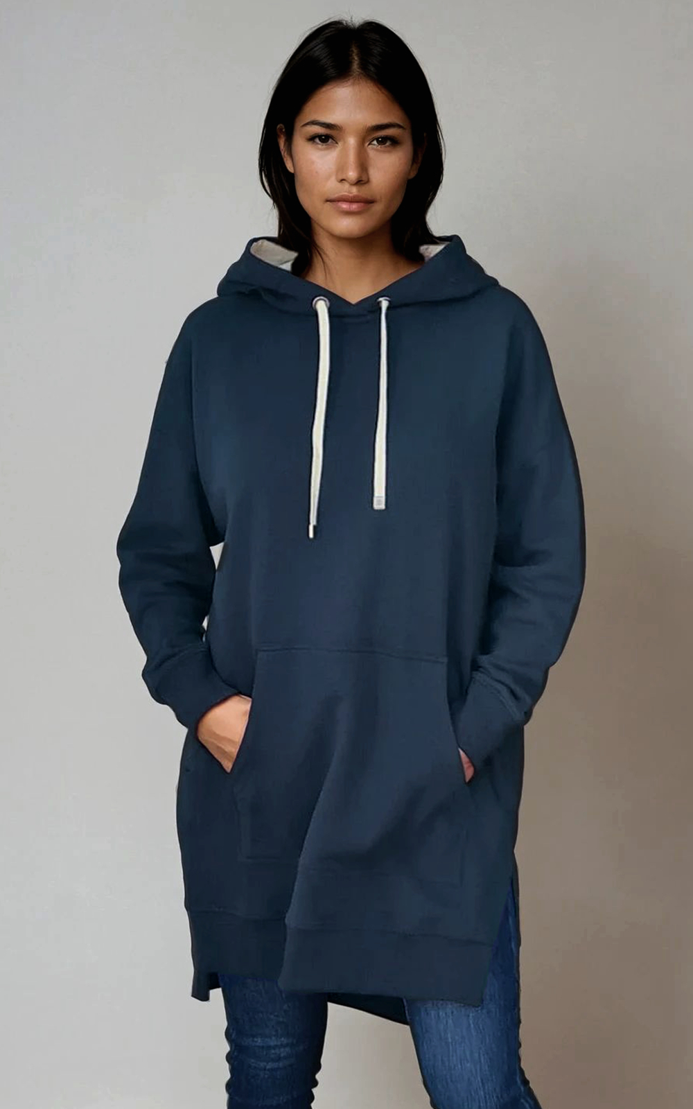 Cozy Up Longline Hoodie product photo.