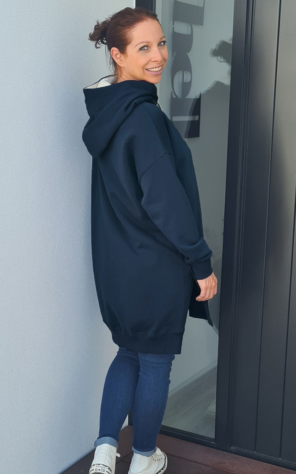 Cozy Up Longline Hoodie product photo.