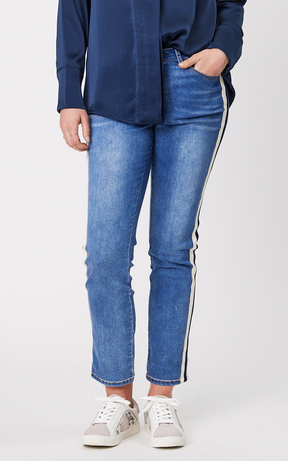 Lorna Denim Pant product photo.