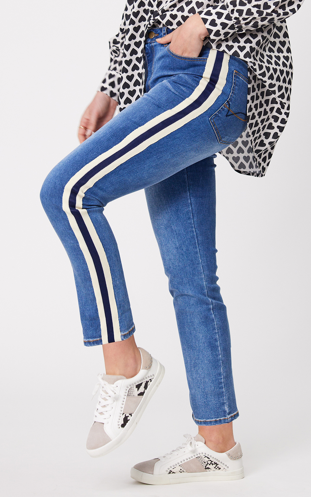 Lorna Denim Pant product photo.