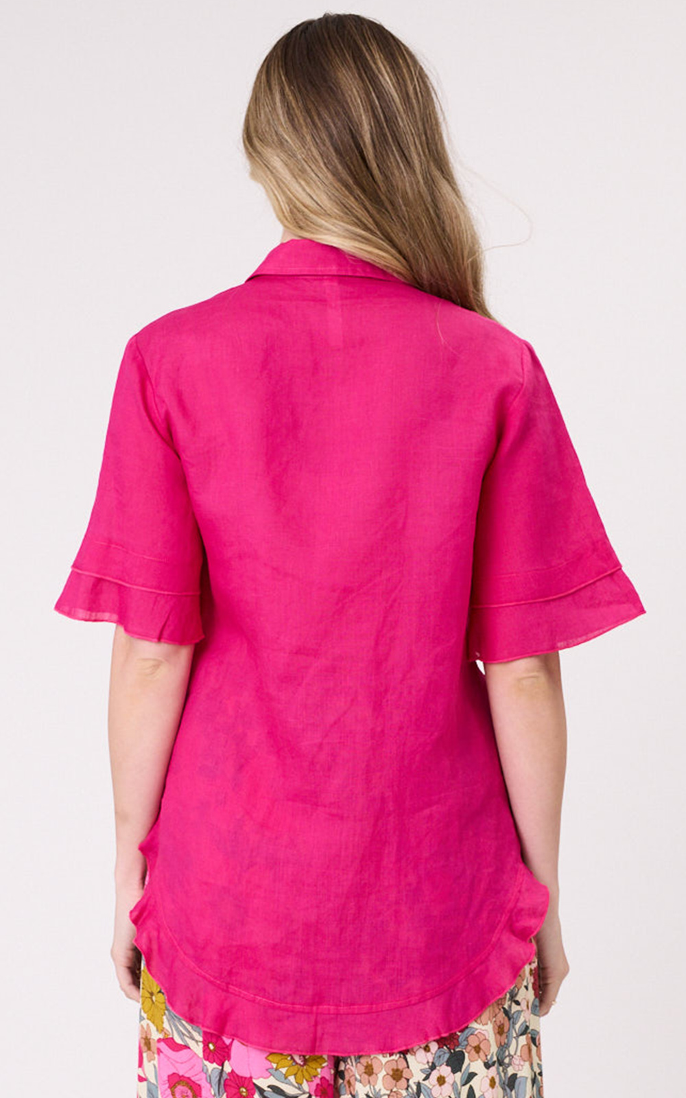 Camilla Linen Top product photo.