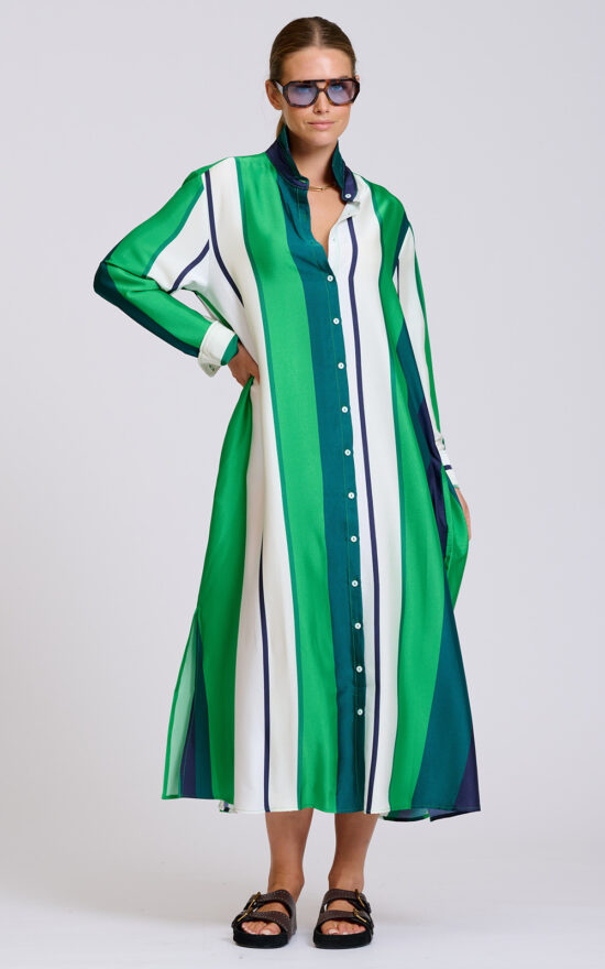 Luxe Luna Shirtdress product photo.