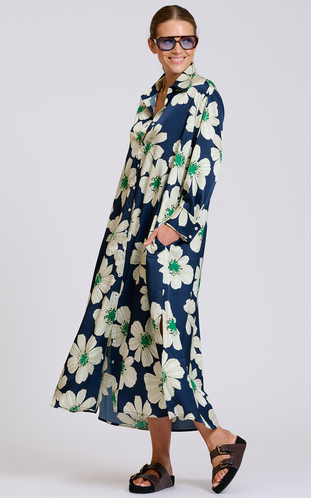 Luxe Luna Shirtdress product photo.