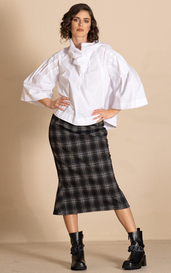 Suffragette Tuck Top product photo.