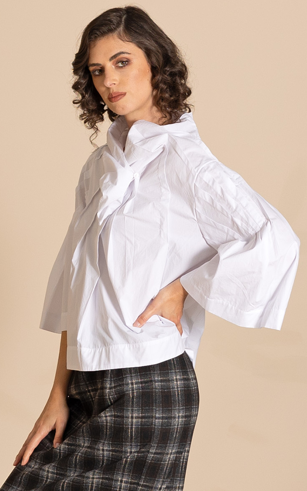 Suffragette Tuck Top product photo.