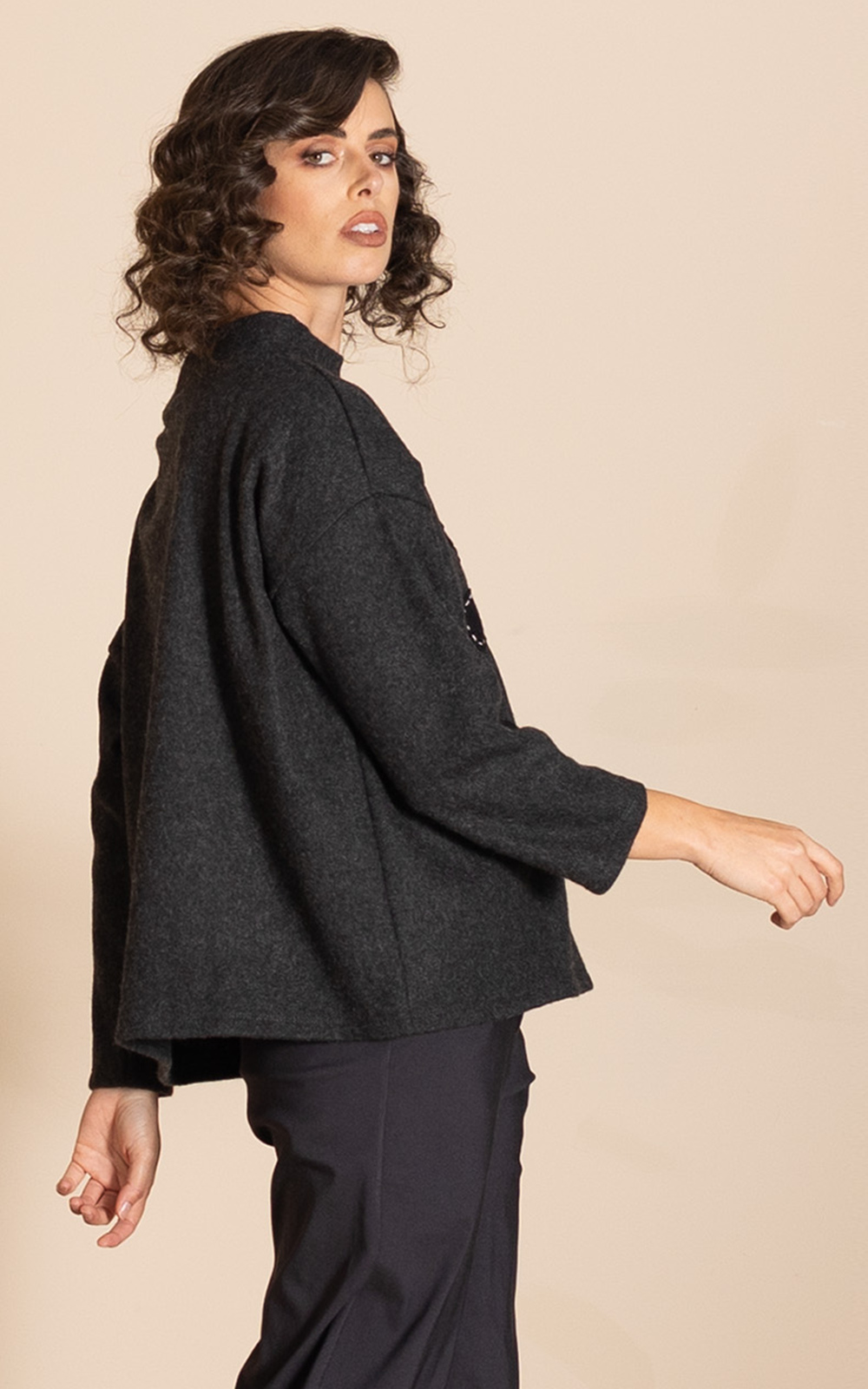 Burmese Rose Box Jumper product photo.