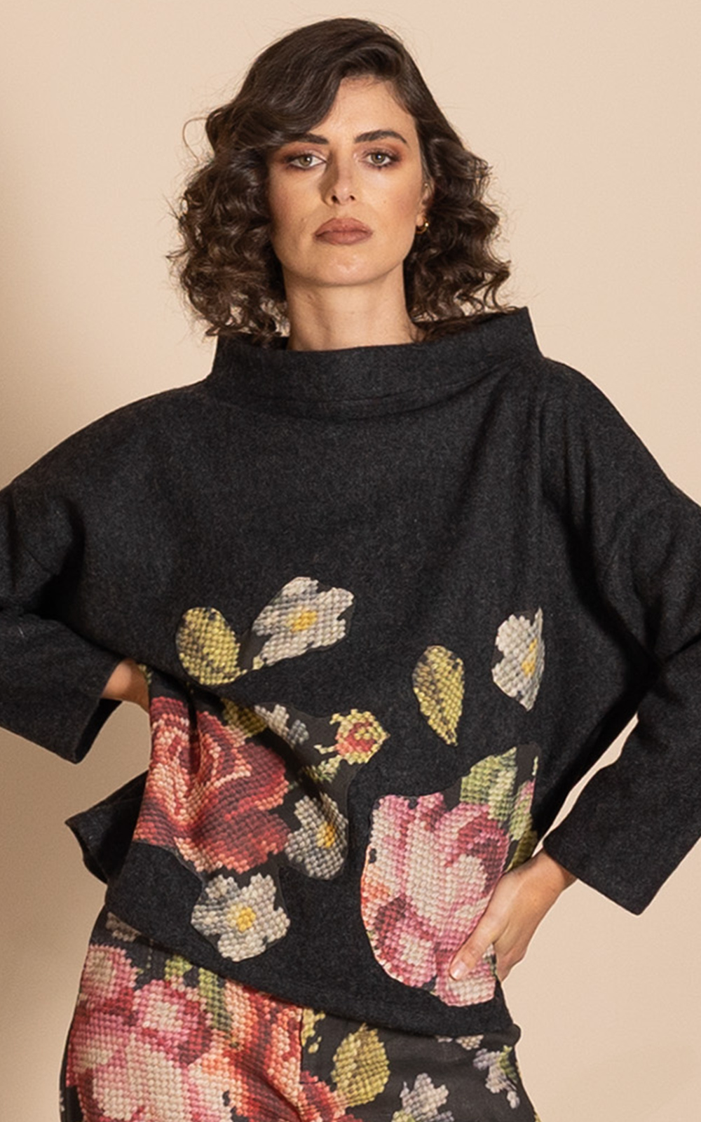 Burmese Tapestry Box Jumper product photo.