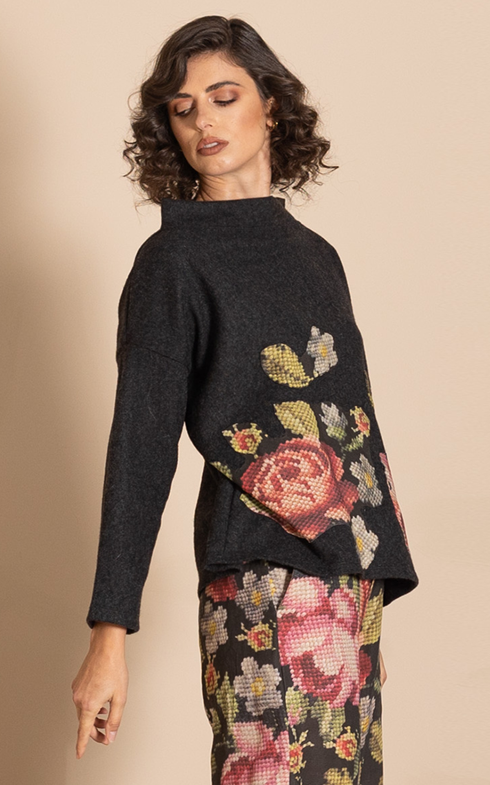 Burmese Tapestry Box Jumper product photo.