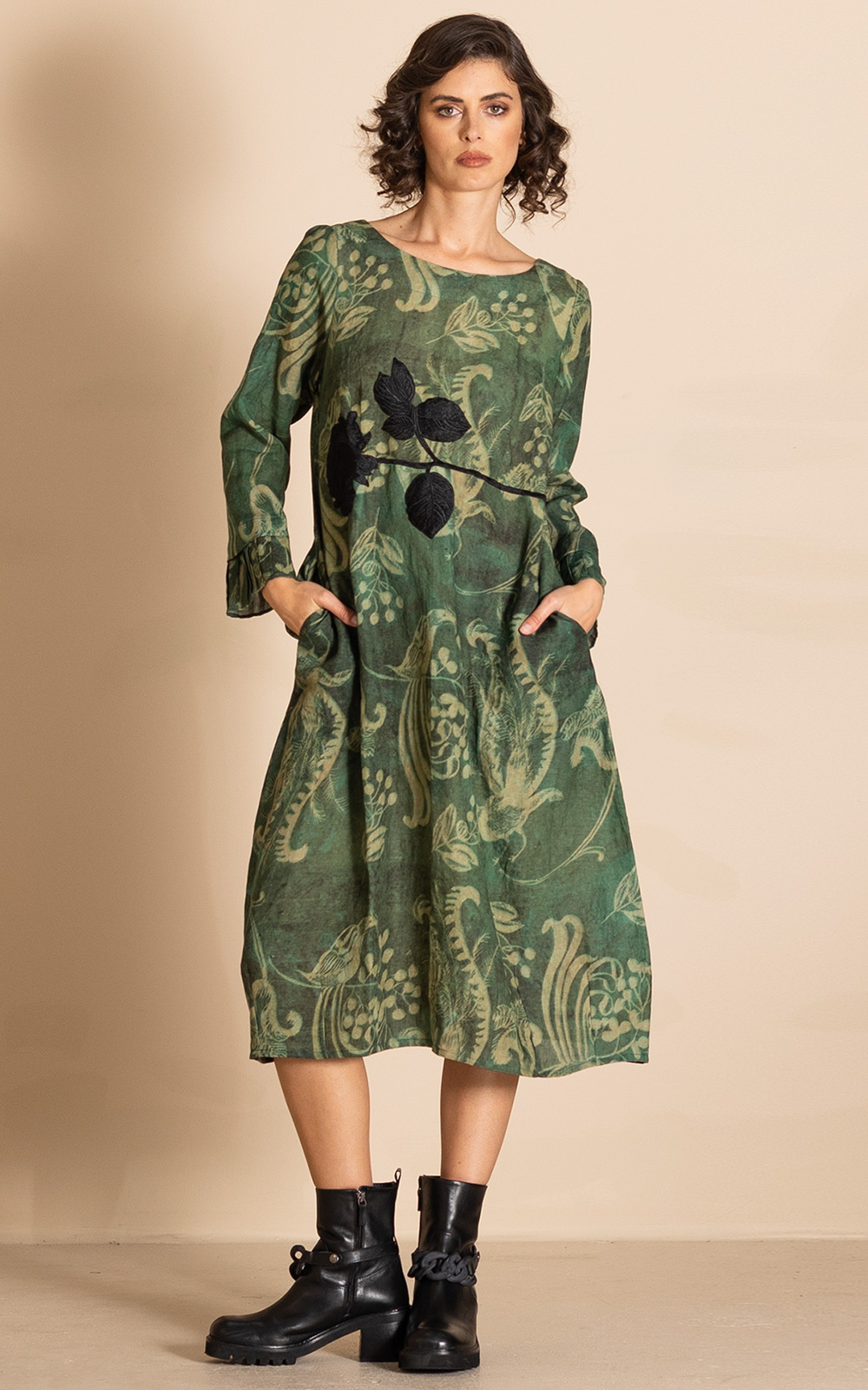 Linen Heirloom Lyrebird Romance Dress product photo.