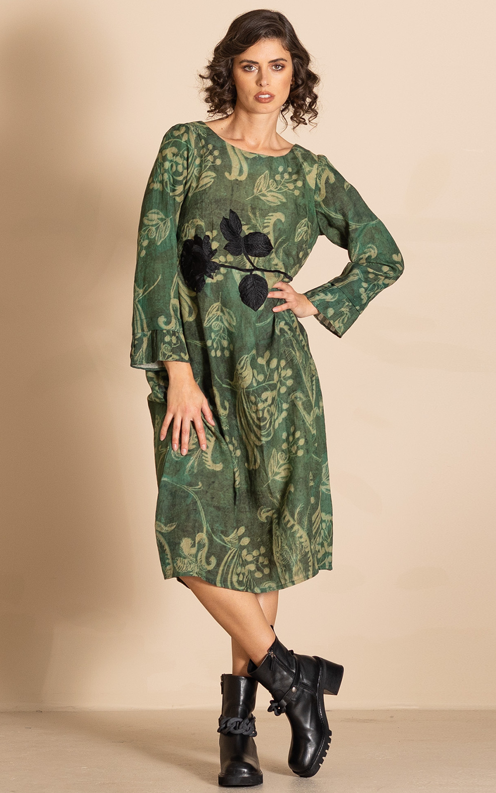 Linen Heirloom Lyrebird Romance Dress product photo.