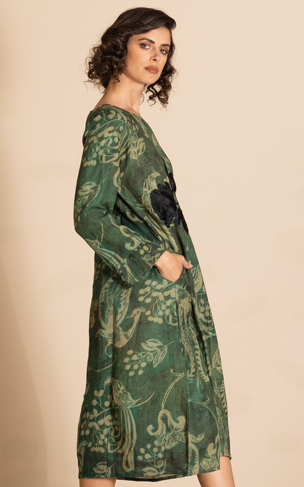 Linen Heirloom Lyrebird Romance Dress product photo.