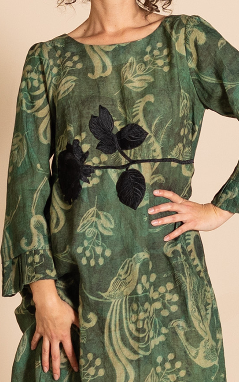 Linen Heirloom Lyrebird Romance Dress product photo.