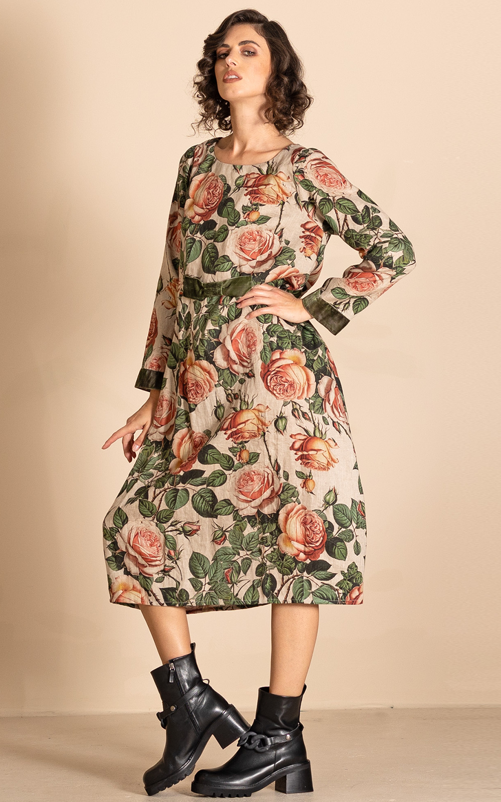 Village Roses Romance Dress product photo.
