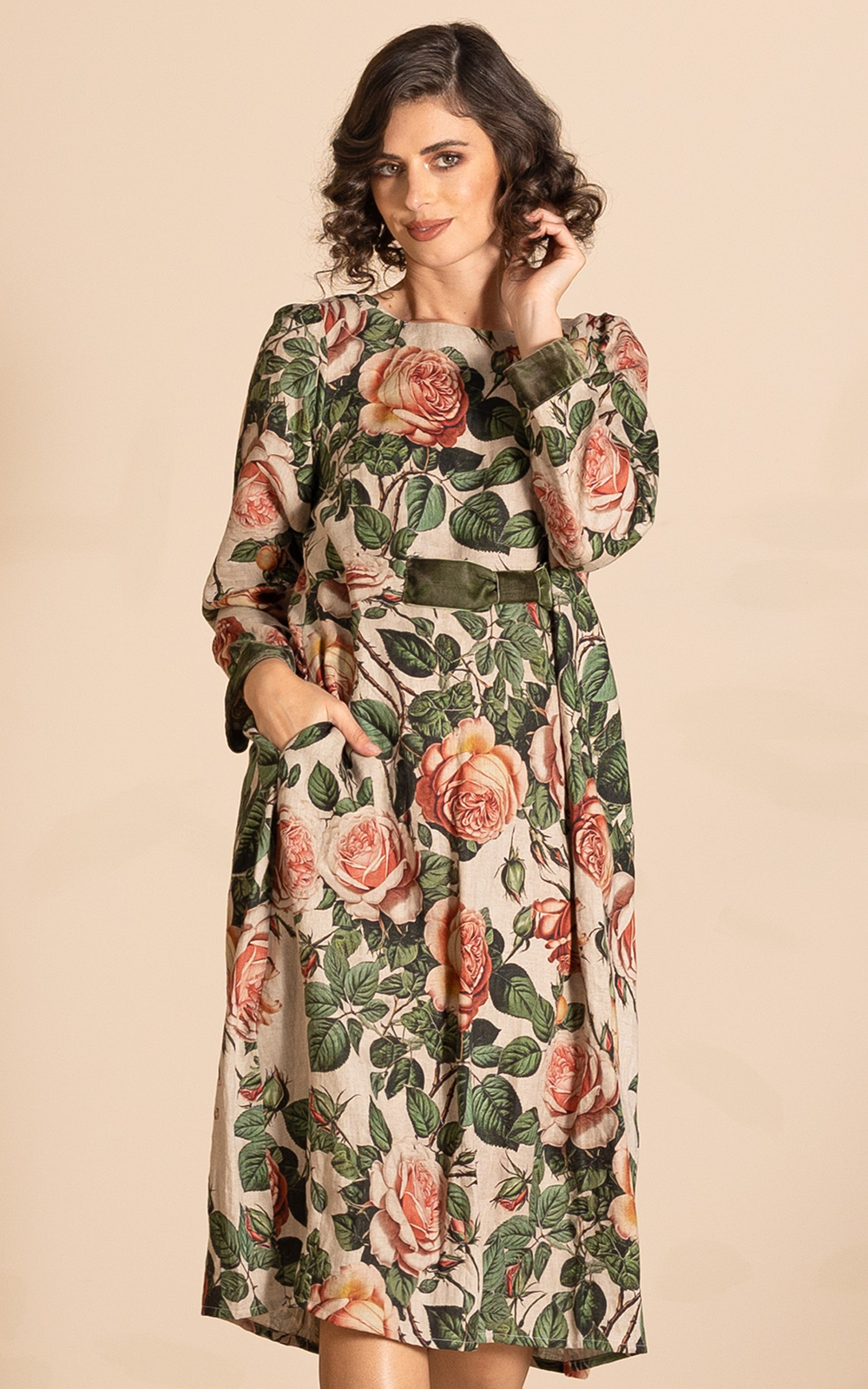 Village Roses Romance Dress product photo.