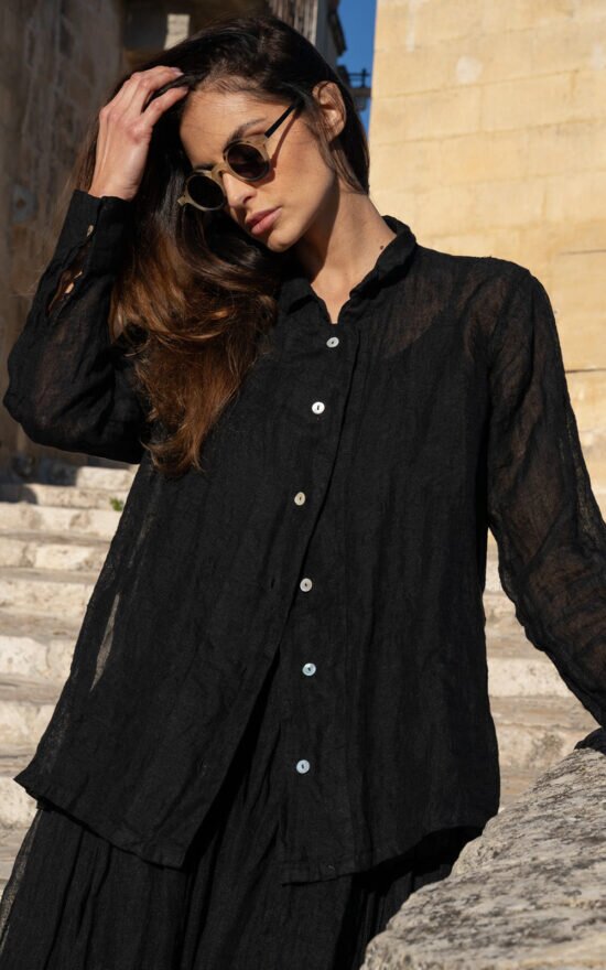Maeve Shirt In Gauze Linen product photo.