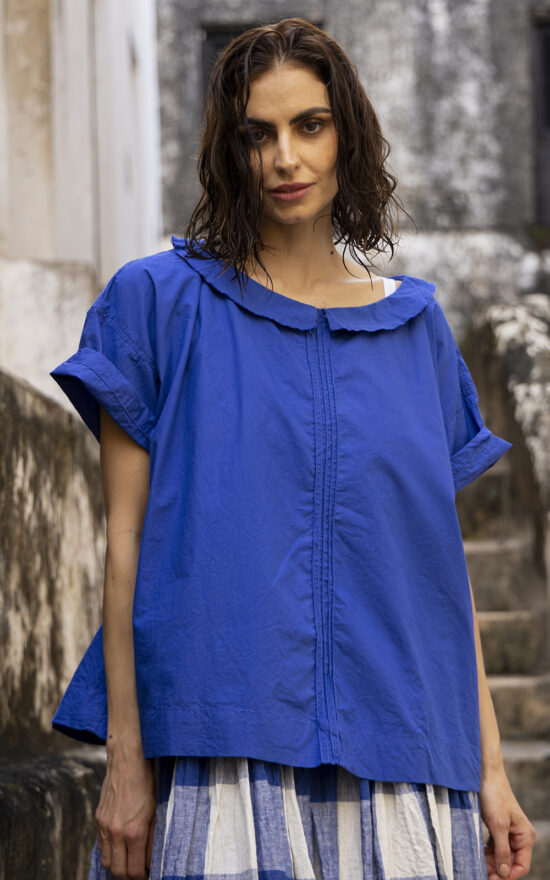 Mia Top Cotton Poplin product photo.