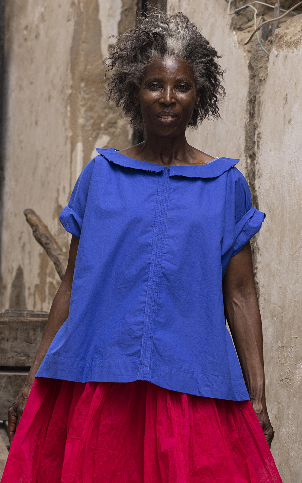 Mia Top Cotton Poplin product photo.