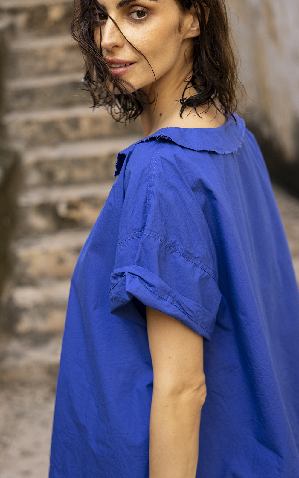 Mia Top Cotton Poplin product photo.