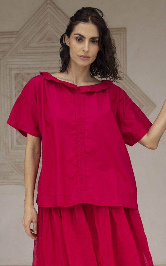Mia Top Cotton Poplin product photo.