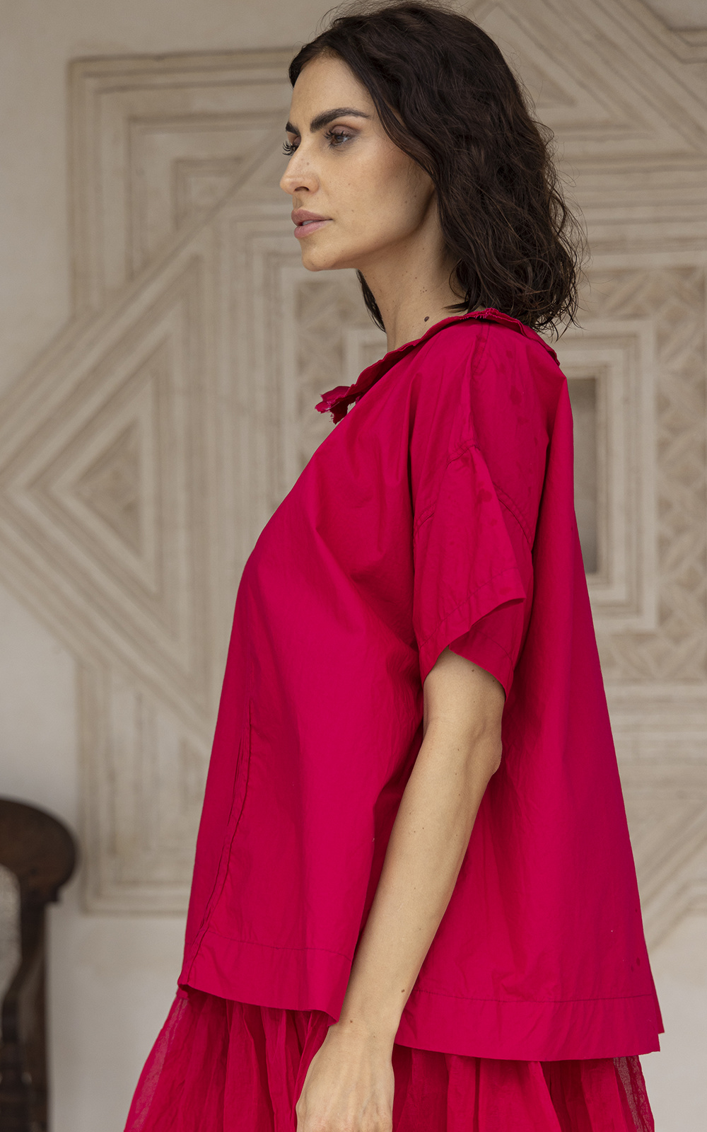 Mia Top Cotton Poplin product photo.