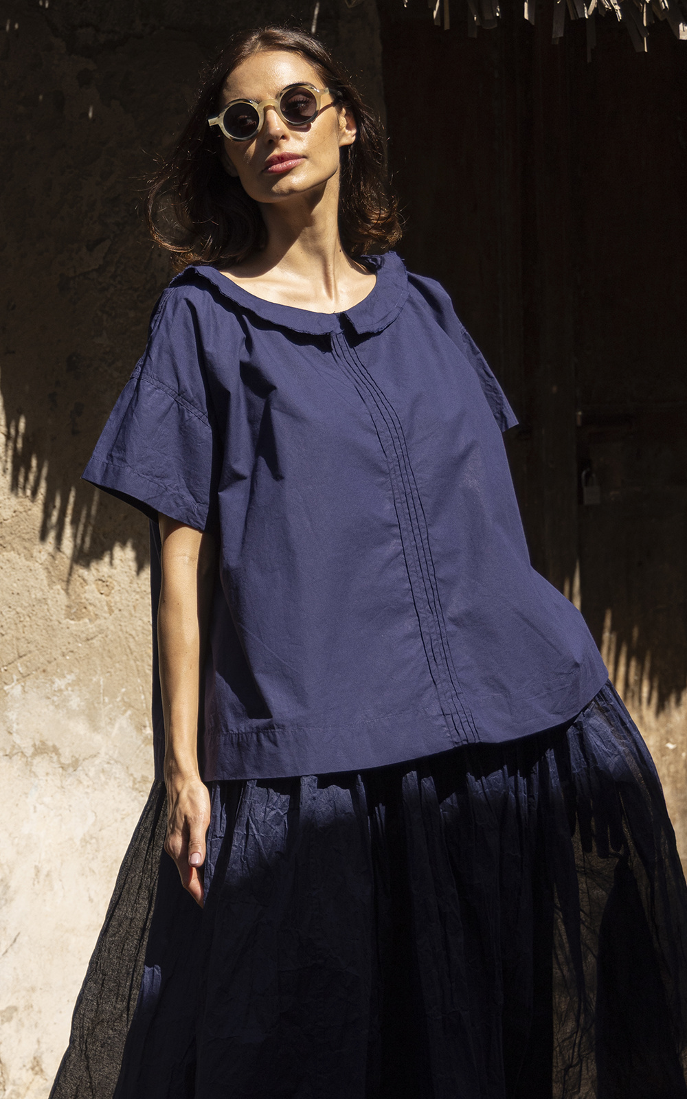 Mia Top Cotton Poplin product photo.