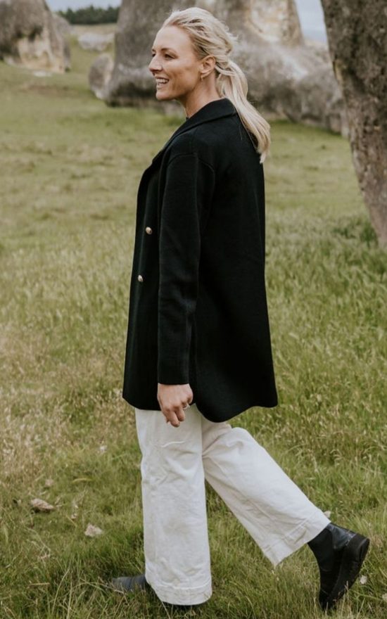 Mila Knit Coat product photo.