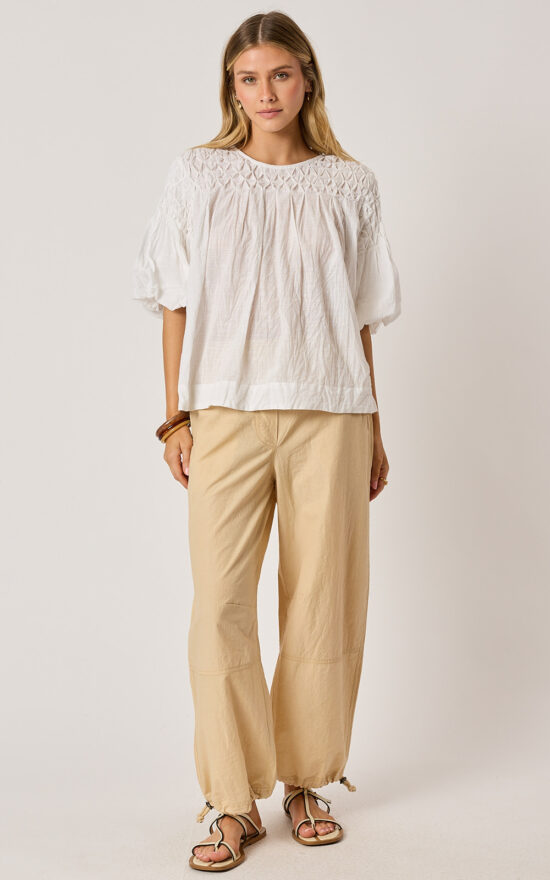 Millie Smocked Top product photo.